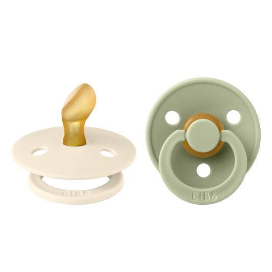Bibs Colour Pacifier Anatomical 2 Pack- Ivory/Sage