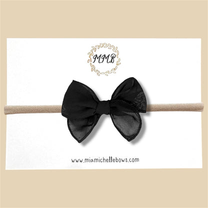 Sheer Black Fairytale Bow