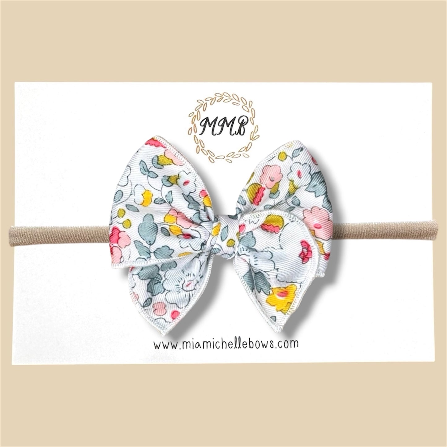 Baby Blue Floral Fairytale Bow