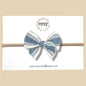 Chiffon Striped Blue Fairytale Bow