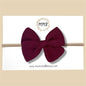Hand-tied Gauze Bow in Burgundy