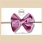 Velvet Bow in Mauve Pink