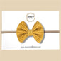 Mustard Corduroy Bow