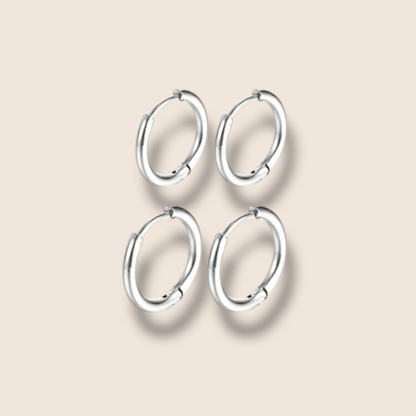 Silver Huggie Hoops