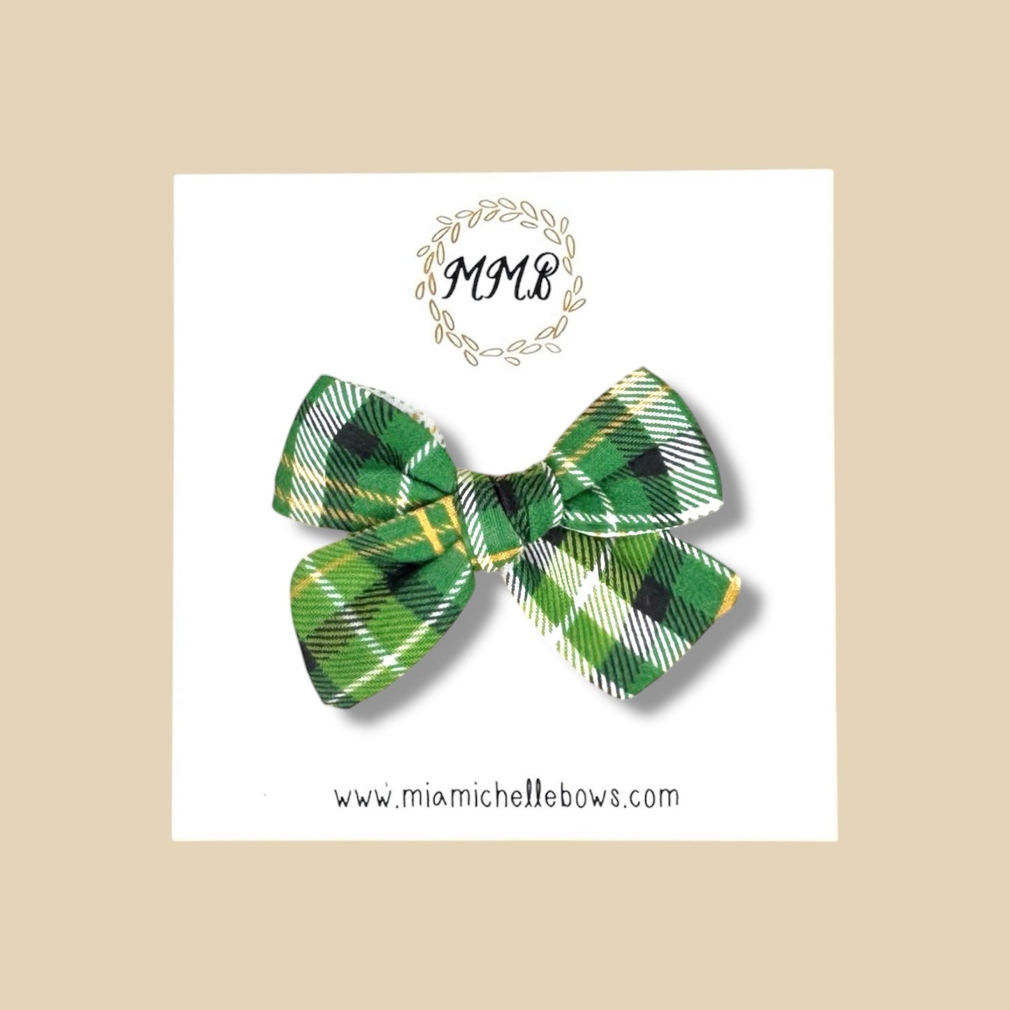 Hand-tied Irish Plaid Bow