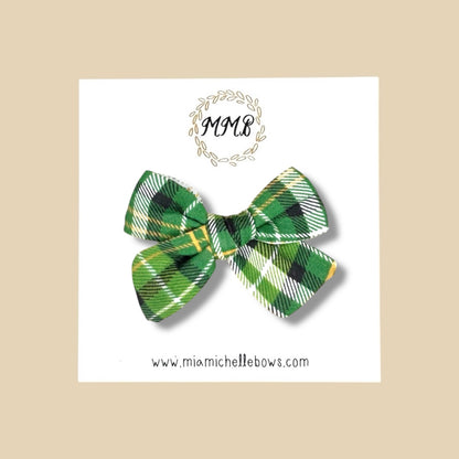 Hand-tied Irish Plaid Bow