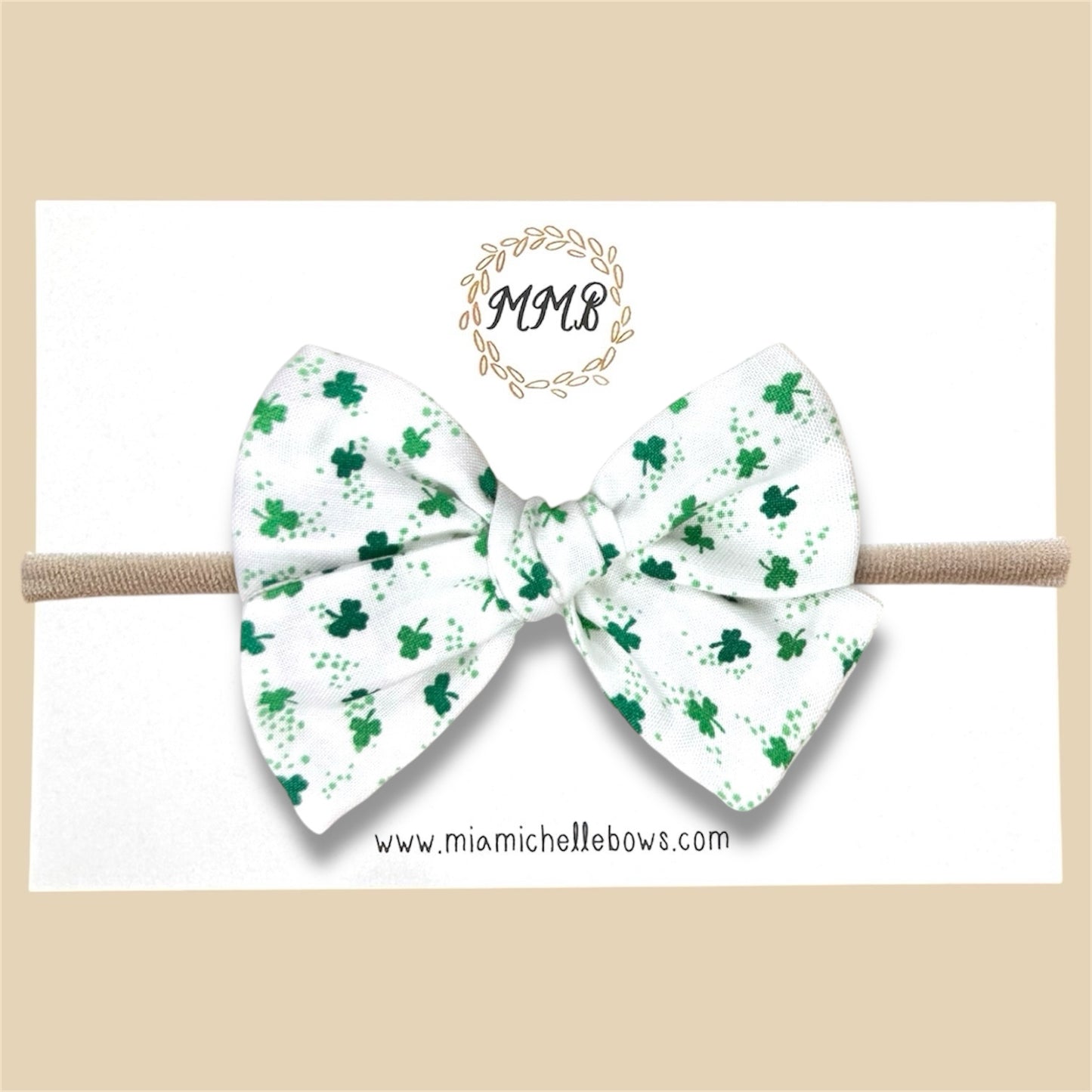 Hand-tied Clover Sprinkle Bow