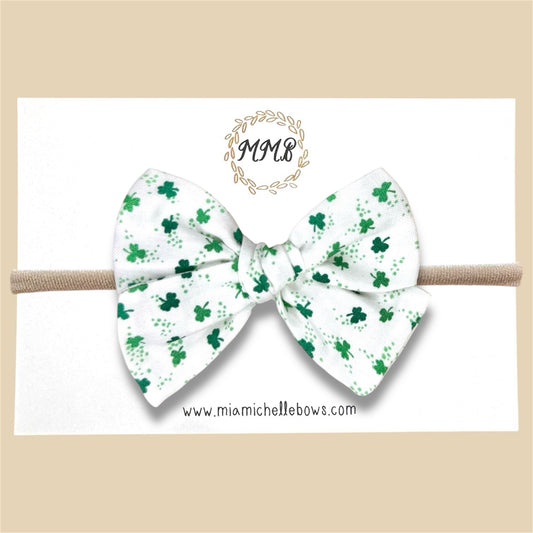 Hand-tied Clover Sprinkle Bow