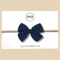 Hand-tied Gauze Bow in Navy Blue