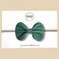 Dark Green Genuine Leather Bow