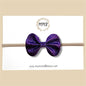 Midnight Plum Glitter Bow