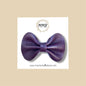 Deep Plum Genuine Leather Bow