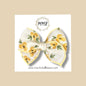 Yellow Floral Gauze Fairytale Bow