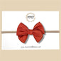 Rust & Gold Striped Fairytale Bow
