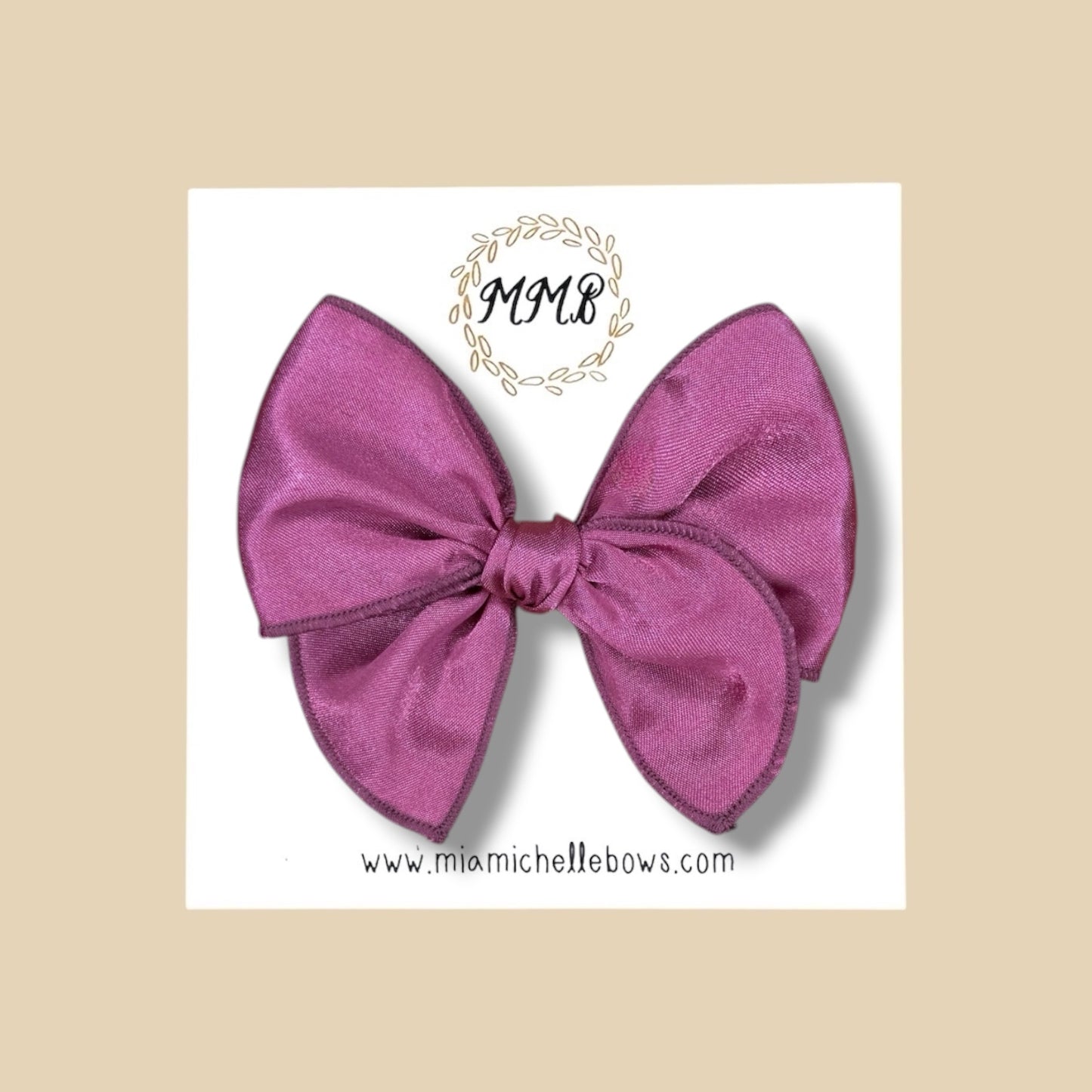 Purple Satin Fairytale Bow
