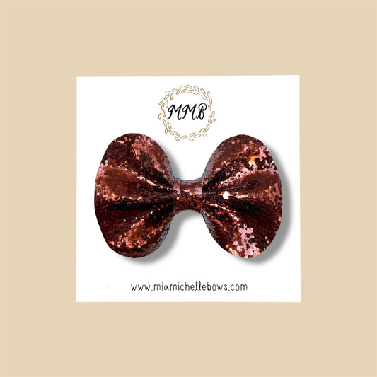 Brown Glitter Bow