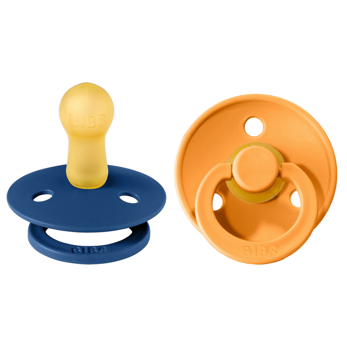 Bibs Colour Pacifier 2 Pack—Apricot & Midnight