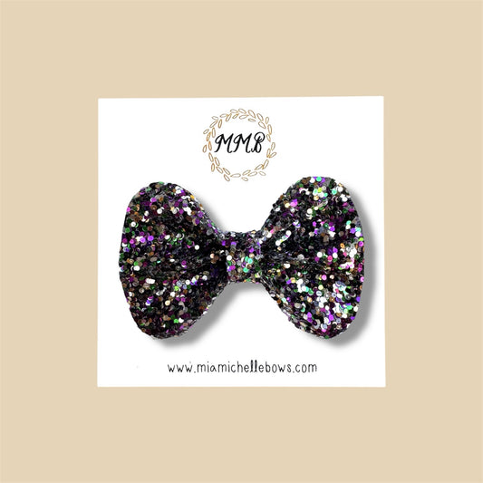 Mardi Gras Glitter Bow