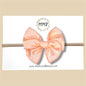 Peach Satin Fairytale Bow