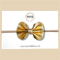 Gold Genuine Leather Bow