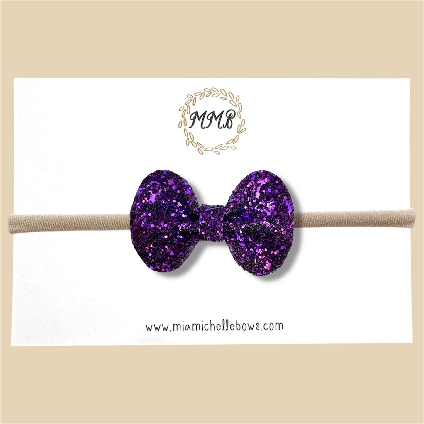 Purple Glitter Bow