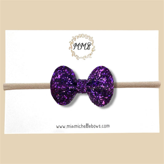 Purple Glitter Bow