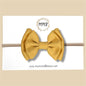 Mustard Satin Double Layer Bow
