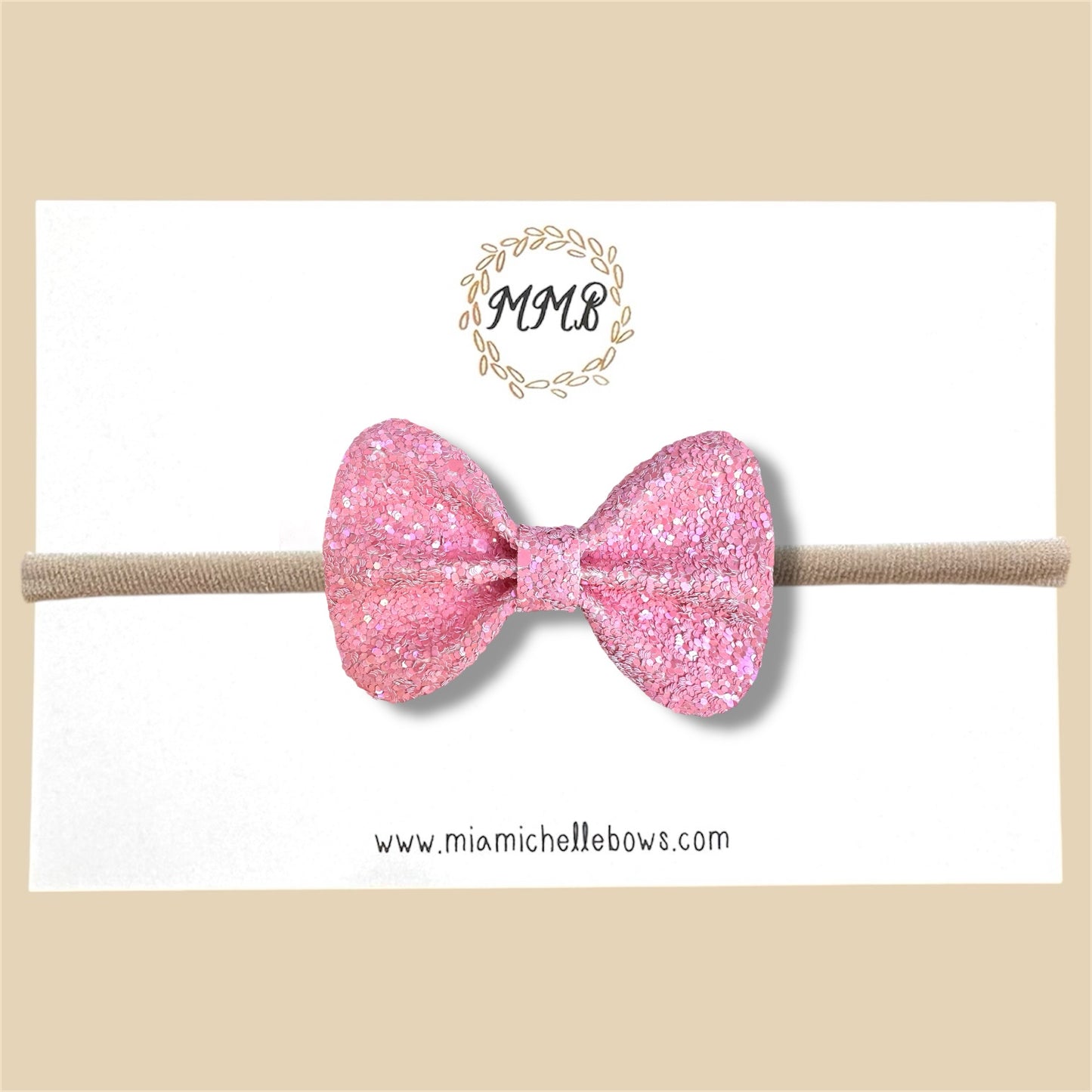Pink Glitter Bow