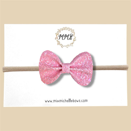 Pink Glitter Bow
