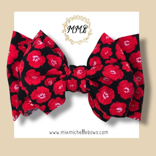 Poppy Big Bow Headwrap