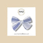 Hand-tied Blue Vintage Stripe Bow