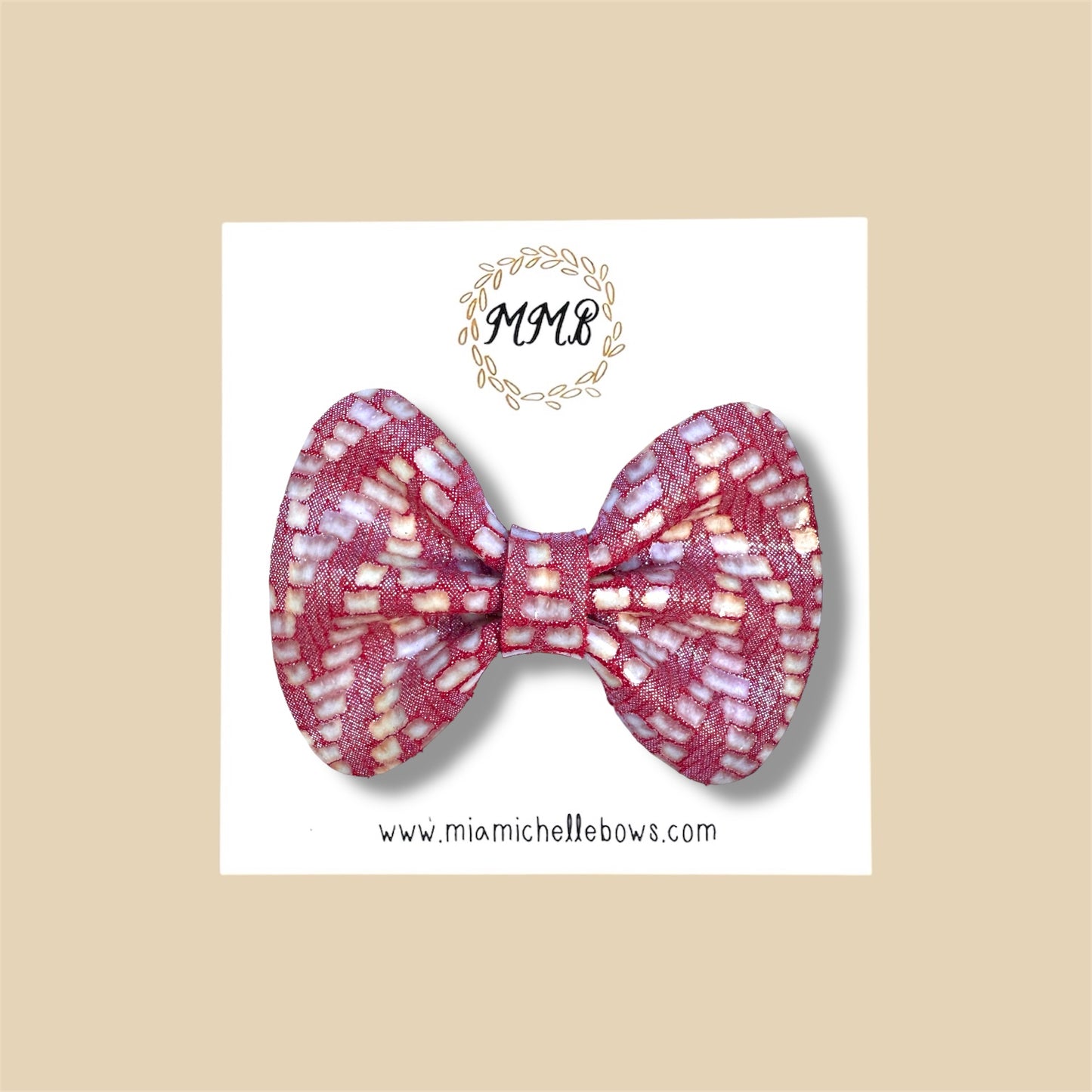 Red Mod Genuine Leather Bow