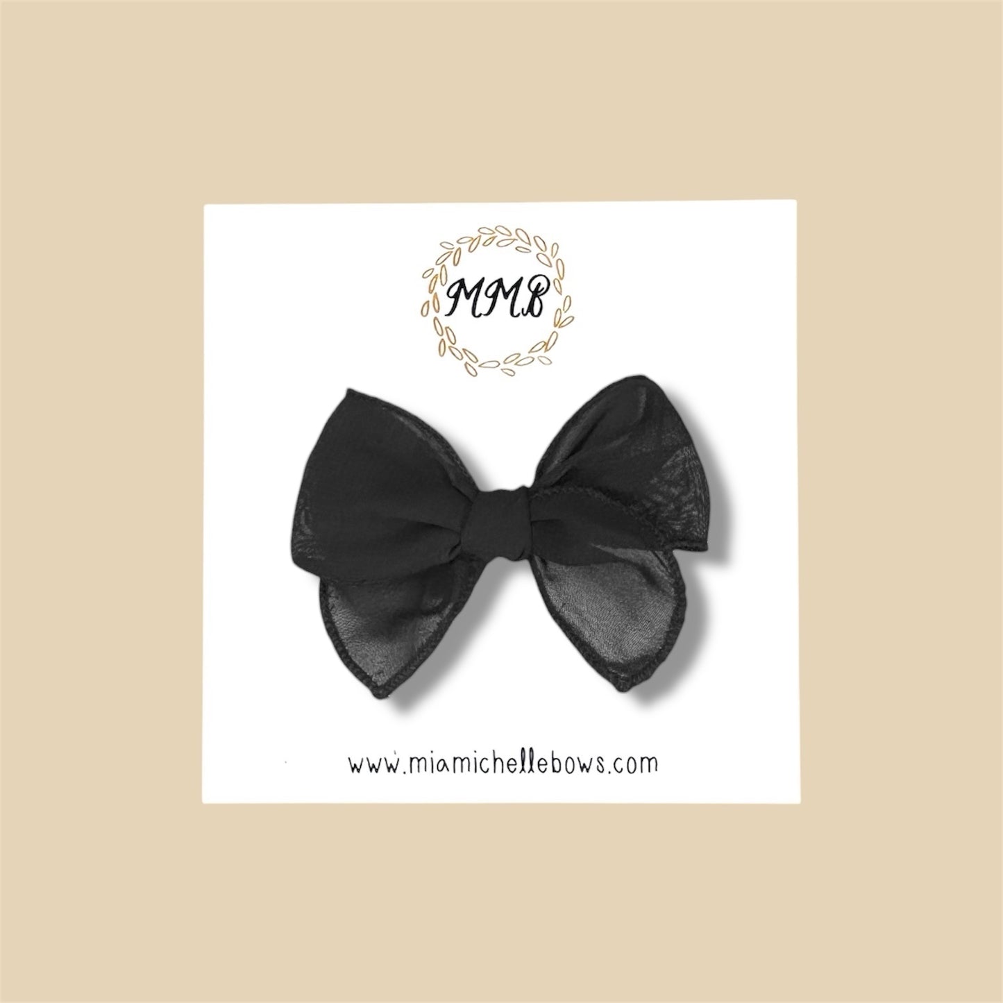 Sheer Black Fairytale Bow