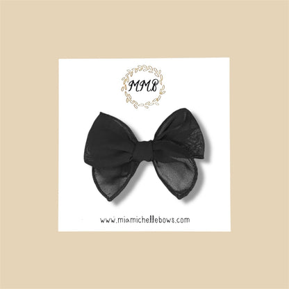 Sheer Black Fairytale Bow