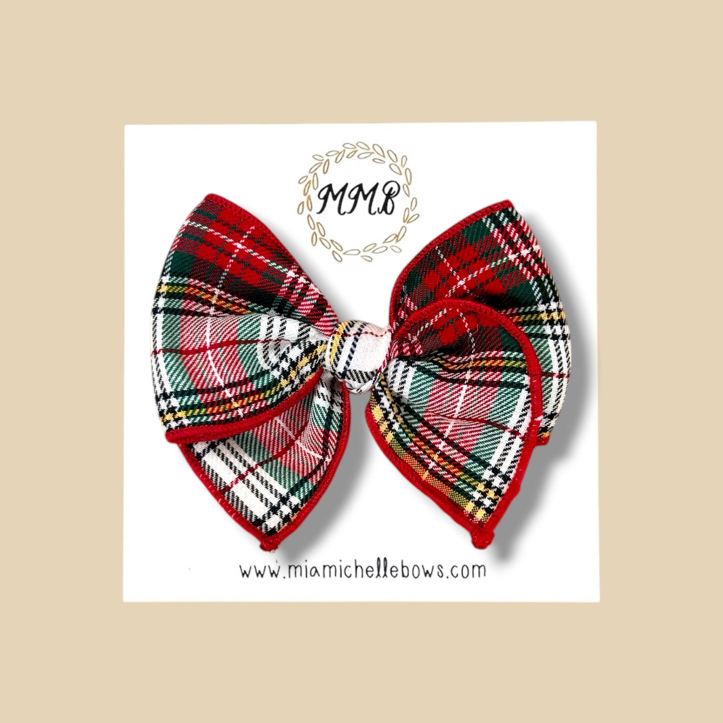 Holiday Plaid Fairytale Bow