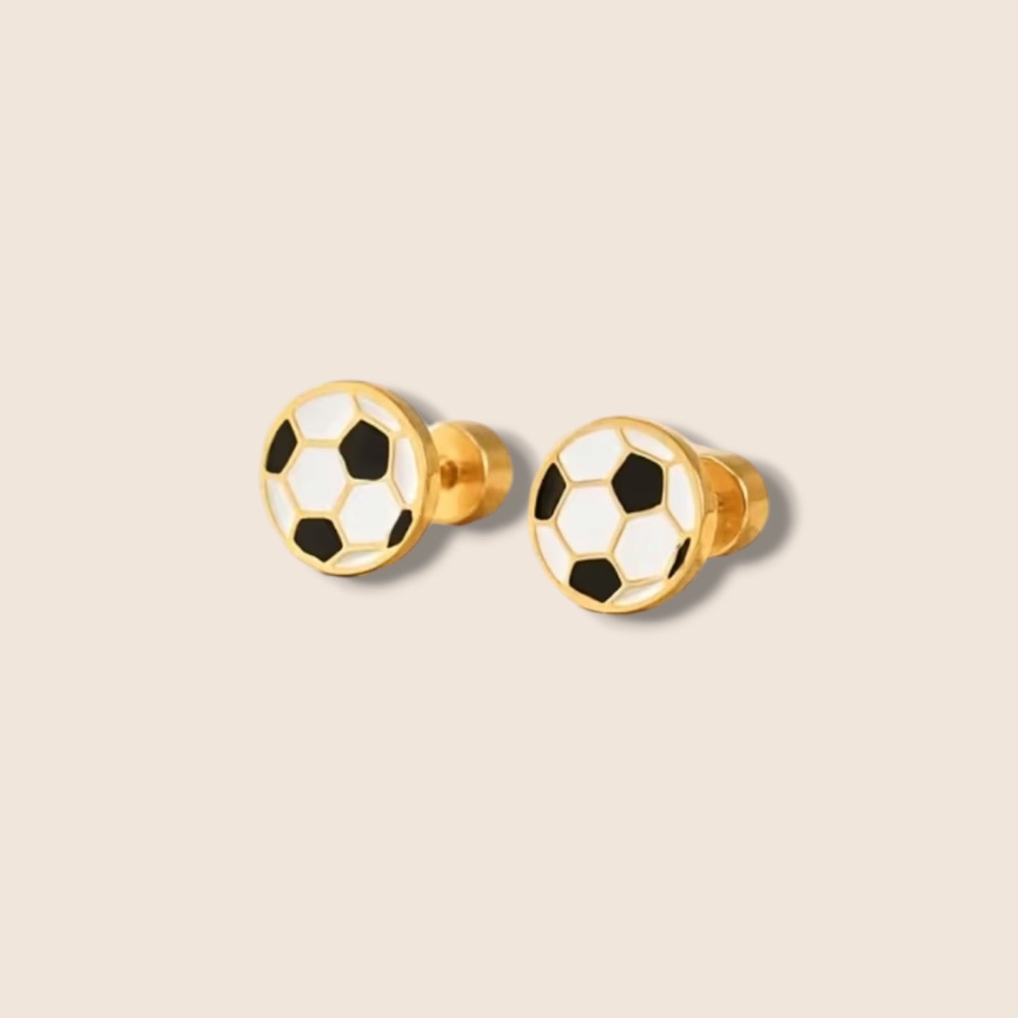 Gold Sports Screw Back Studs