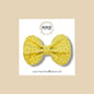 Yellow Honeycomb Genuine Leather Bow