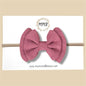 Double Layer Gauze Bow in Mauve