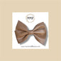 Tan Pinwheel Vegan Leather Bow