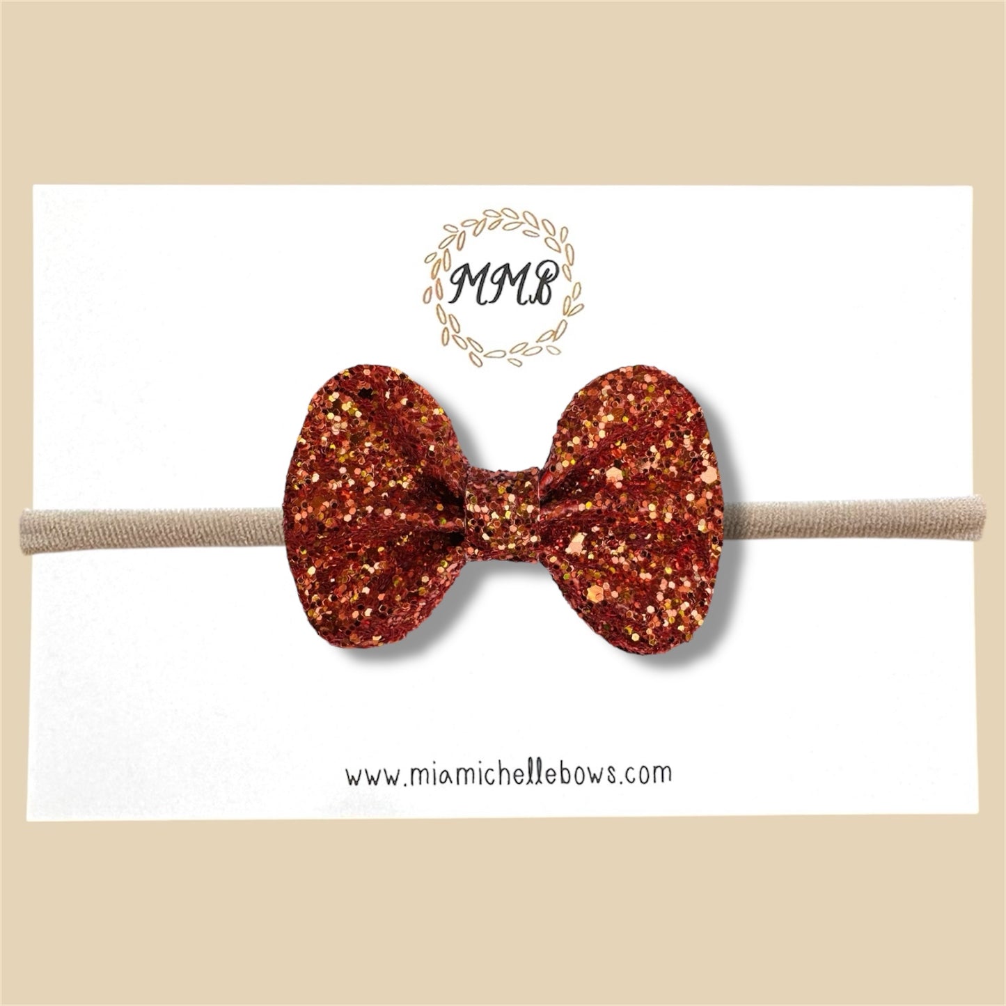 Orange Glitter Bow