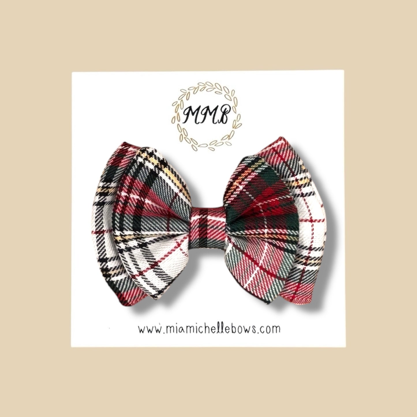 Holiday Plaid Double Bow