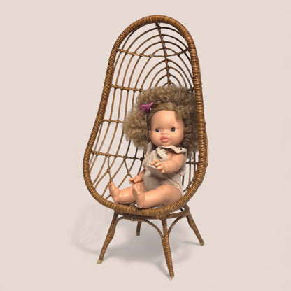 Chair- Faux Rattan Doll Furniture