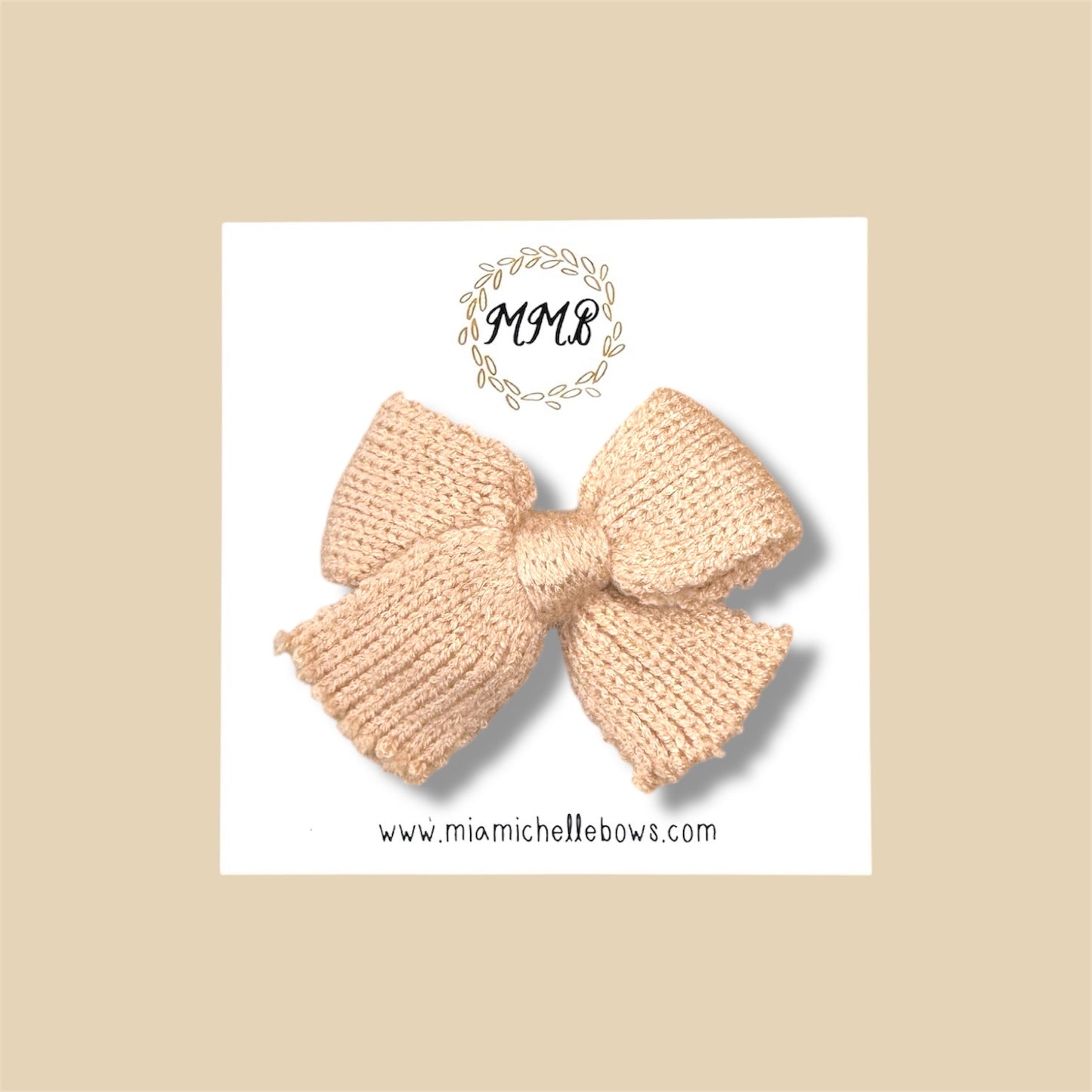 Mini Knit Sweater Bow Clips