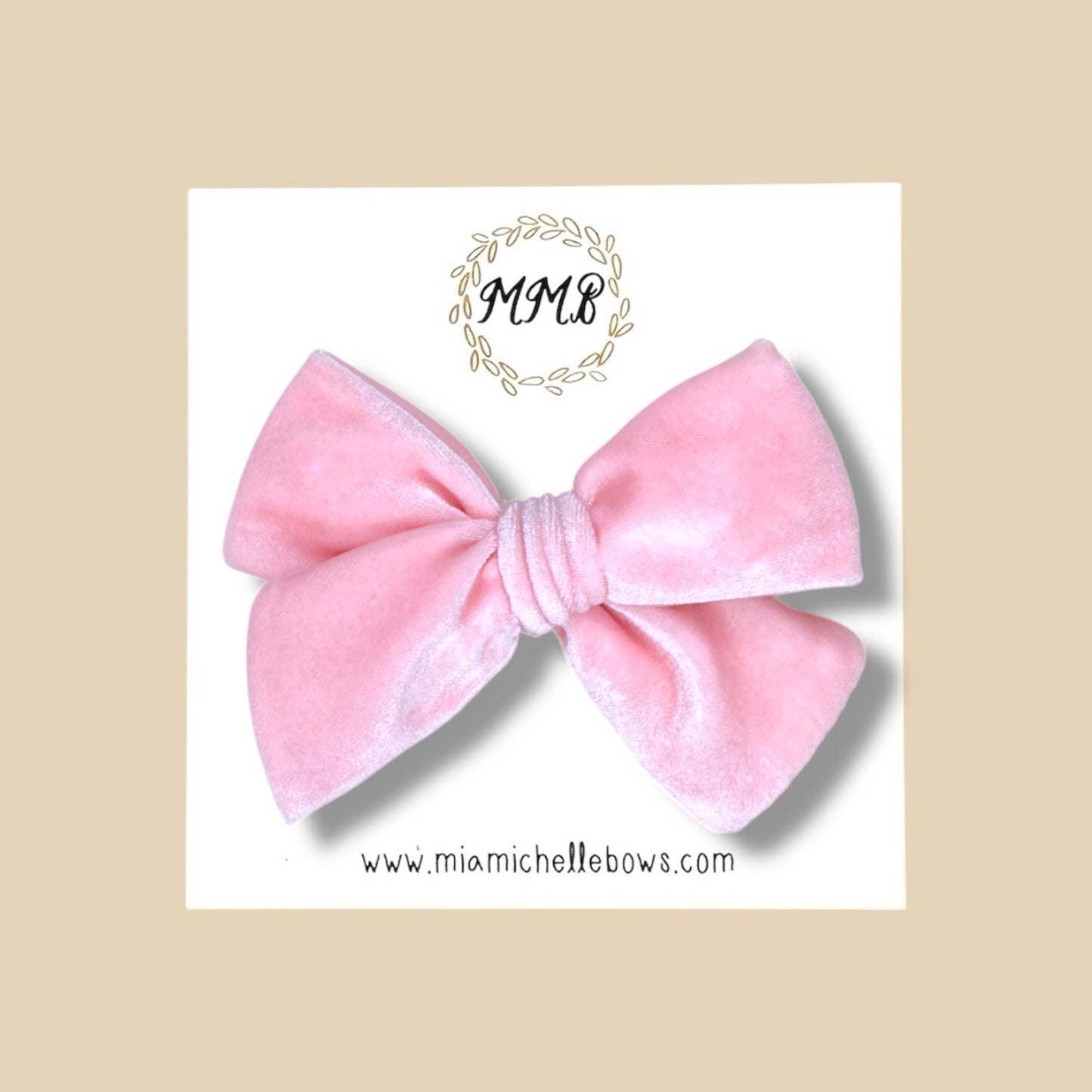 Velvet Bow in Pink