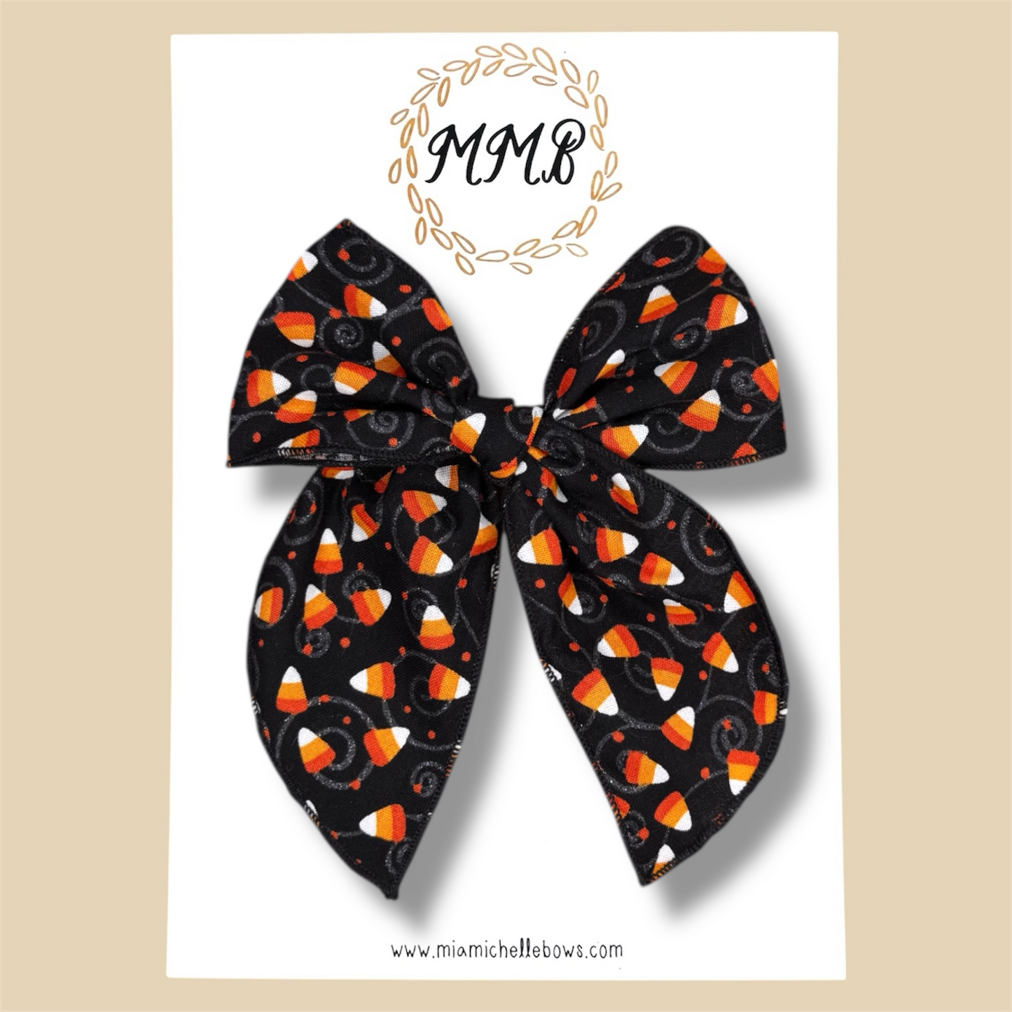 Candy Corn Shimmer Fairytale Bow