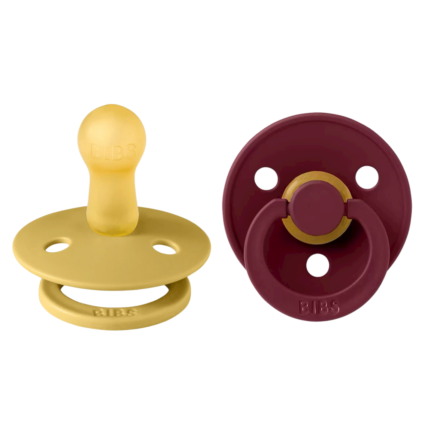 Bibs Colour Pacifier 2 Pack—Elderberry & Mustard