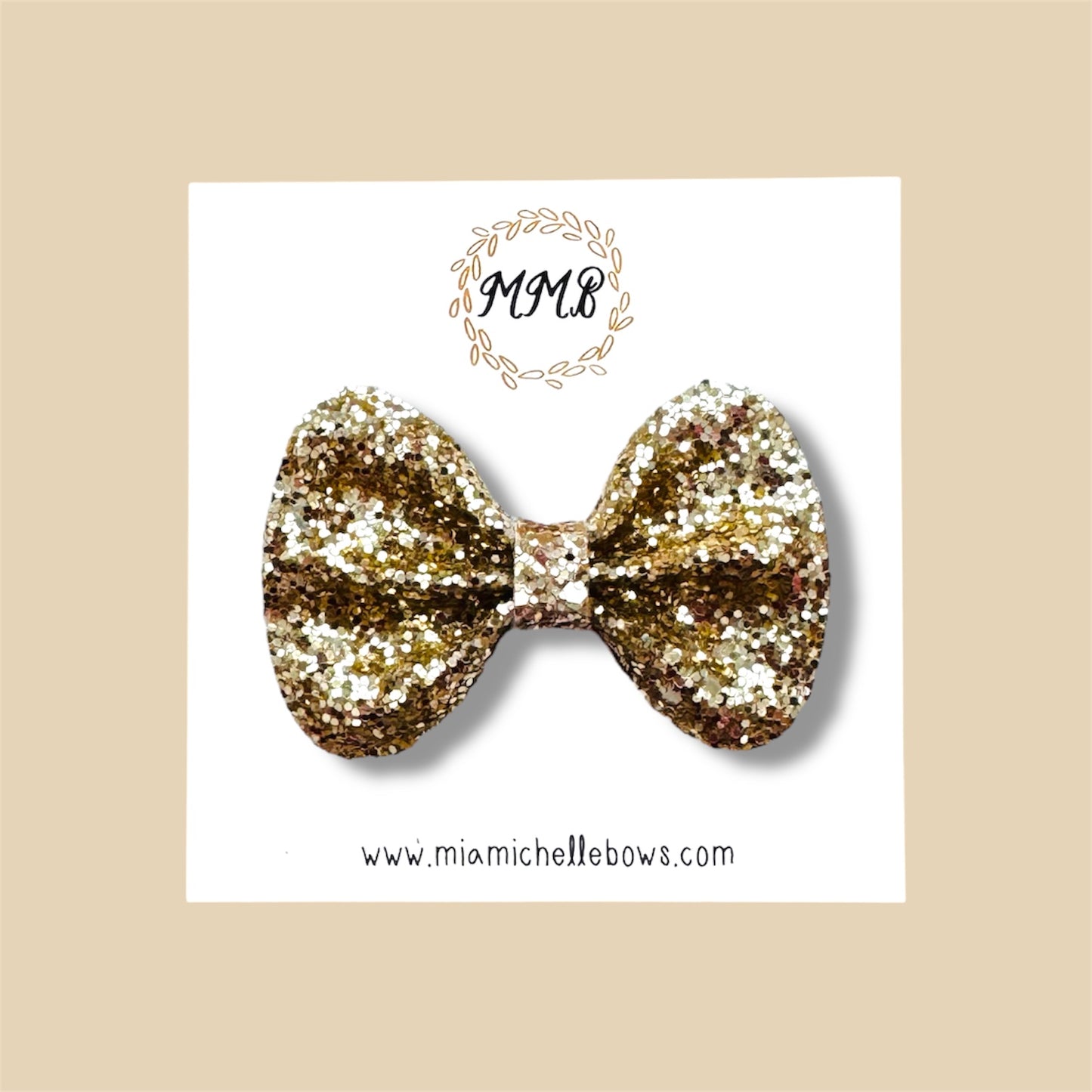 Gold Glitter Bow