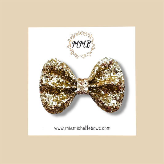Gold Glitter Bow