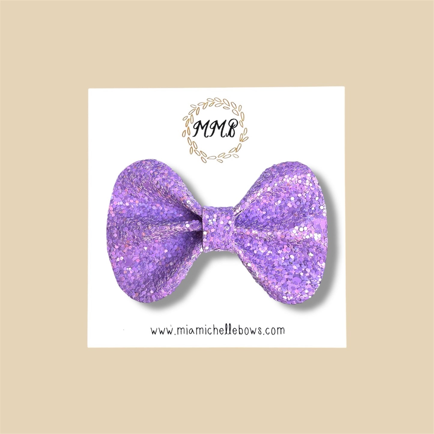 Lavender Glitter Bow