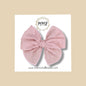 Blush Swiss Dot Fairytale Bow